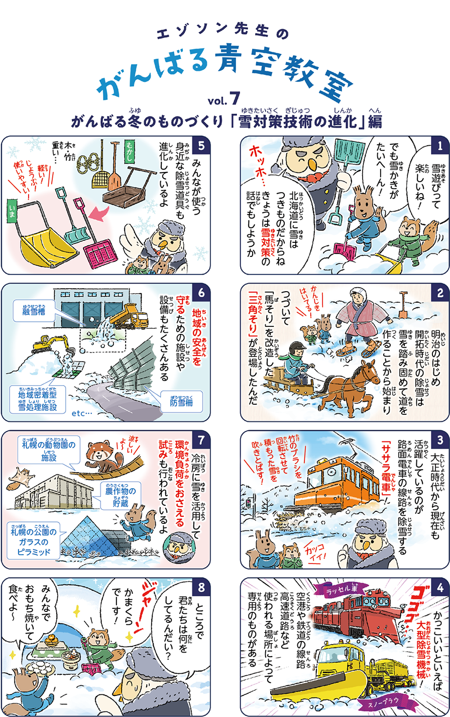 北海道に雪はつきものだからね。きょうは雪対策の話でもしようか